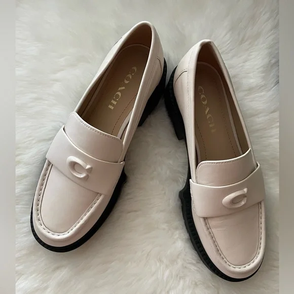 New! Coach Off-White Loafers - Picture 1 of 9